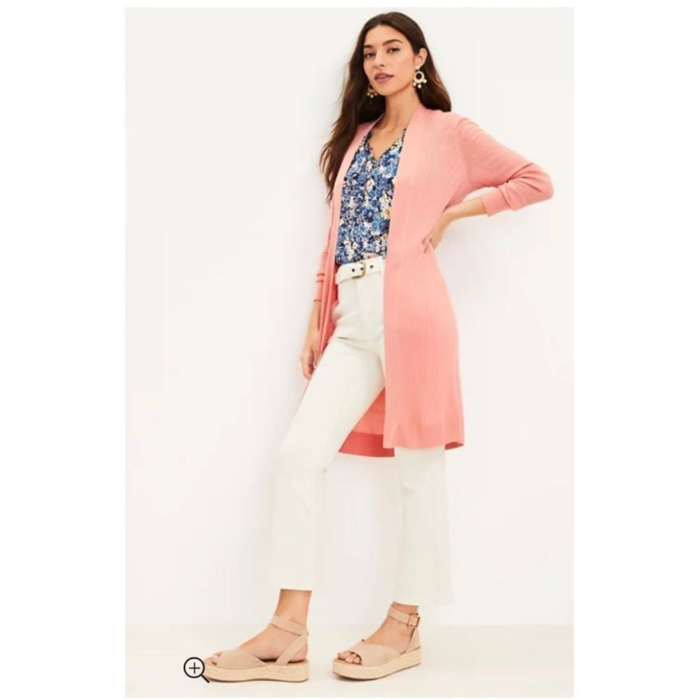 LOFT CORAL ISLANDS CARDIGAN SZ S